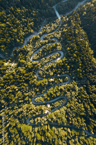 twisted road in the mountains