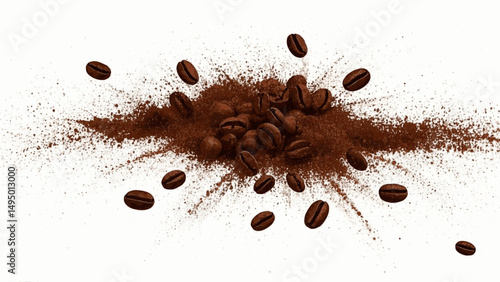 Aromatic Blooms: Watercolor Coffee Whispers coffee isolated watercolor vector illustration svg