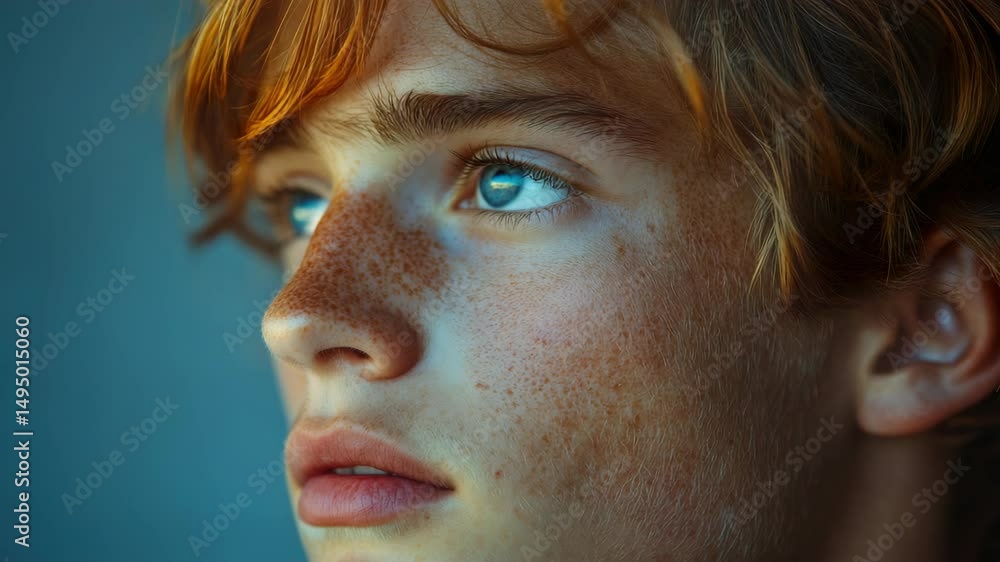 Portrait of a Young Boy with Red Hair - Cinematic Video Clip Portrait of a Young Boy with Red Hair - Cinematic Video Clip