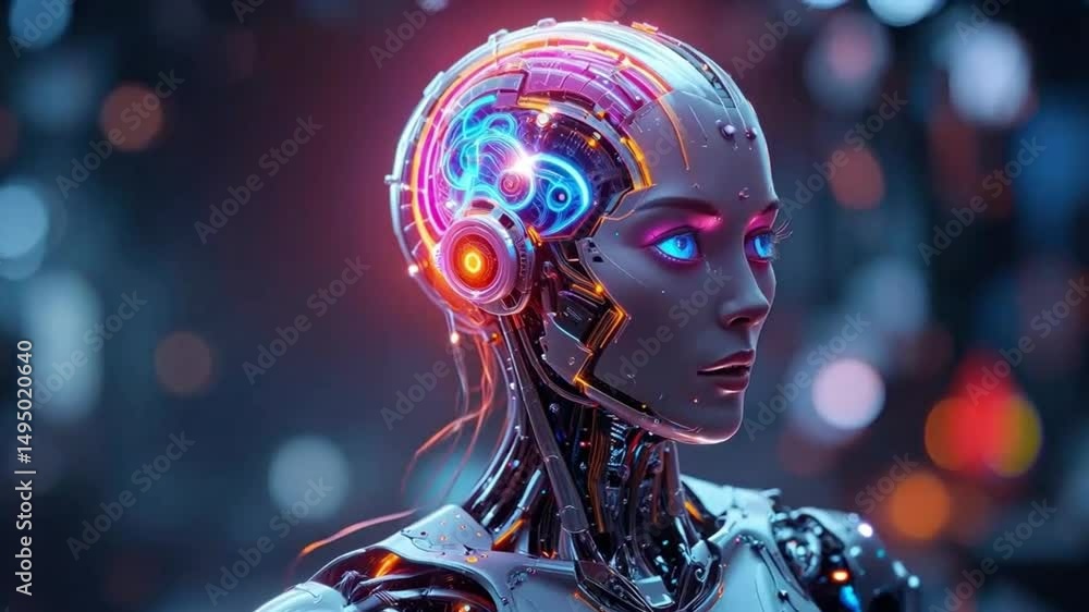 Futuristic female android robot advanced technology artificial intelligence stunning detail Futuristic female android robot advanced technology artificial intelligence stunning detail