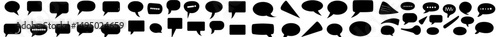Modern illustration of a quote mark collection, including black quotes icon set, speech mark, and inverted commas symbol