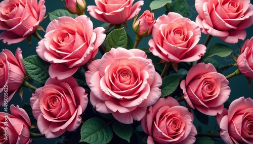 Intricate blooming roses, repeating elegantly , romantic, illustration, art