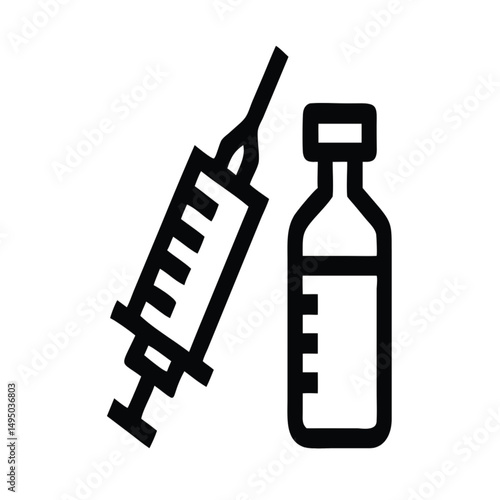 A hand holds a medical syringe with medicine, a potent symbol for healthcare and technology