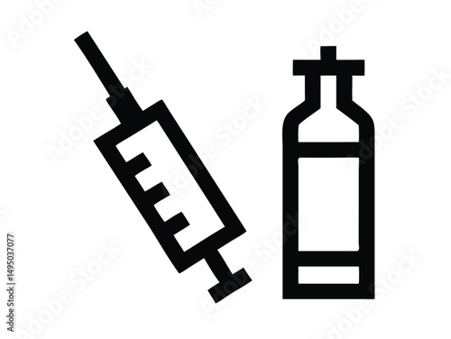 A hand holds a medical syringe with medicine, a potent symbol for healthcare and technology