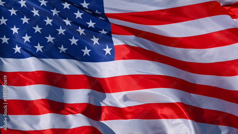 Obraz premium Close-up of the national flag of United States