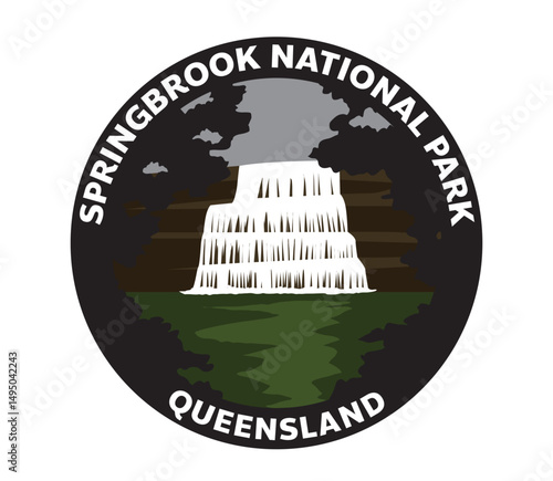 Springbrook National Park Queensland Vector Logo
