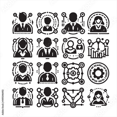 Veterinary icon set. Contains such icons as pets, medical history, health care, vet, vaccines, test, dental care, antiparasitic, diagnosis, x ray, veterinary clinic and more. Vector illustration
