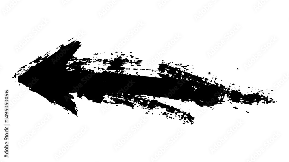 Obraz premium Black arrow marker isolated on a white background. Bold black arrow white background.