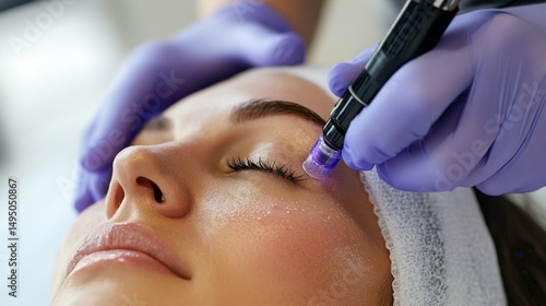 Microneedling Therapy Session for Skin Rejuvenation and Renewal