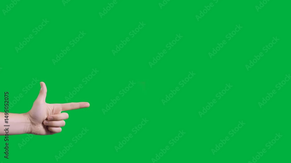 Video Stock Cartoon animated 2d character hands showing finger gun ...