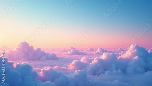 Subtle gradient sky, cloudscape seamlessly repeating, ambient, pattern