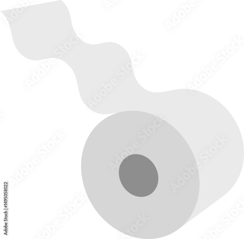 Toilet paper roll or tube icon design, template for wc. Bathroom hygiene icons, kitchen cleaning towel. Blank soft scroll product.