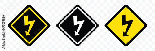 High voltage sign. Warning symbol. Flash thunder power icon. Lightning bolt icon. Danger of electricity icons. Flash lightning bolt icon. Electric power energy sign. Vector illustration Free Download High voltage sign. Warning symbol. Flash thunder power icon. Lightning bolt icon. Danger of electricity icons. Flash lightning bolt icon. Electric power energy sign. Vector illustration - GFXLoad