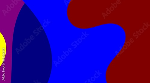 A sophisticated abstract pattern unfolds, presenting elegant, flowing shapes in deep red, dark blue, and subtle black, artfully arranged to create a sense of serene movement and a chic.