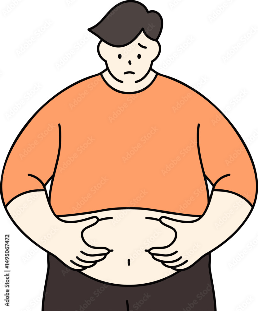 Fototapeta premium 뱃살 남