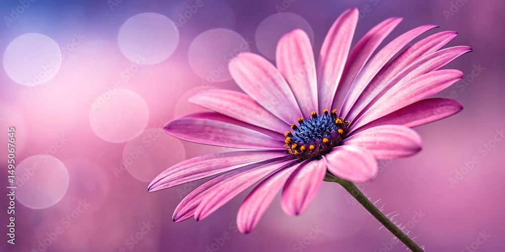 Closeup of a Delicate Pink Osteospermum Flower with Soft Bokeh Background Closeup of a Delicate Pink Osteospermum Flower with Soft Bokeh Background