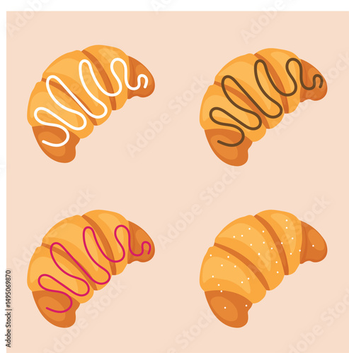 set of croissant
