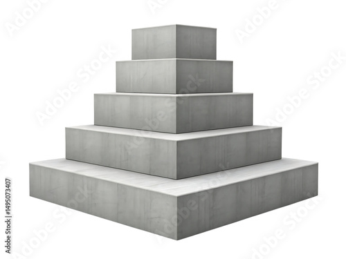 Five Tiered Concrete Pyramid Display Platform