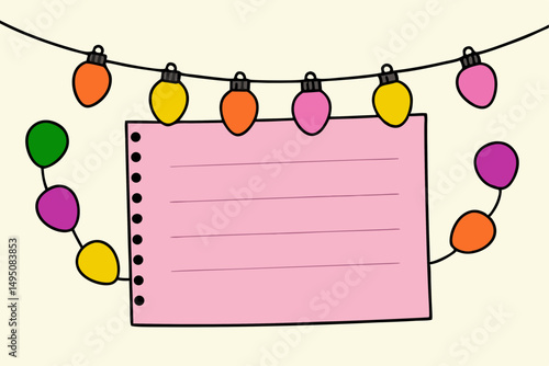 easter card with eggs and paper