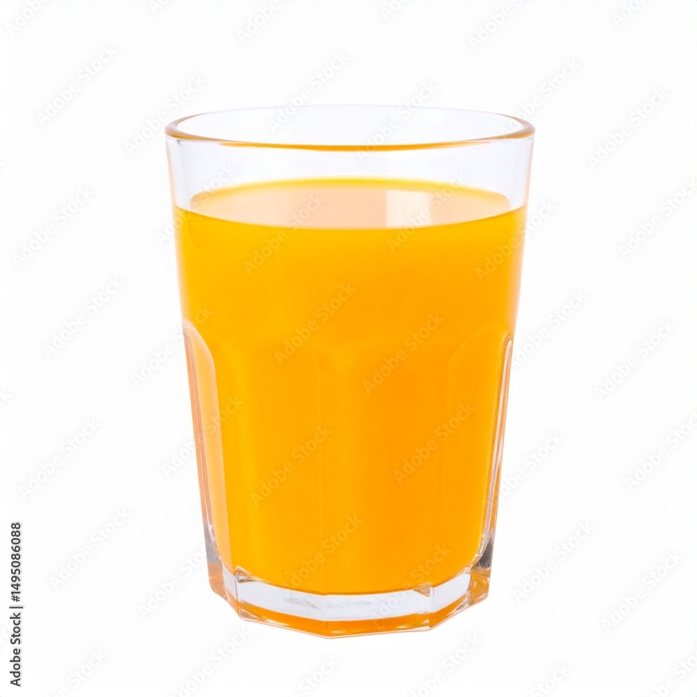 Glass of orange juice isolated on white background with clipping path for breakfast beverage or healthy drink concept Glass of orange juice isolated on white background with clipping path for breakfast beverage or healthy drink concept