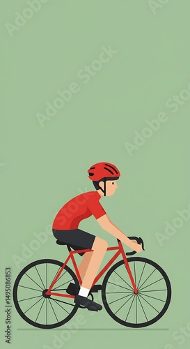 Wallpaper Mural Cyclist Riding Bicycle on Path Torontodigital.ca