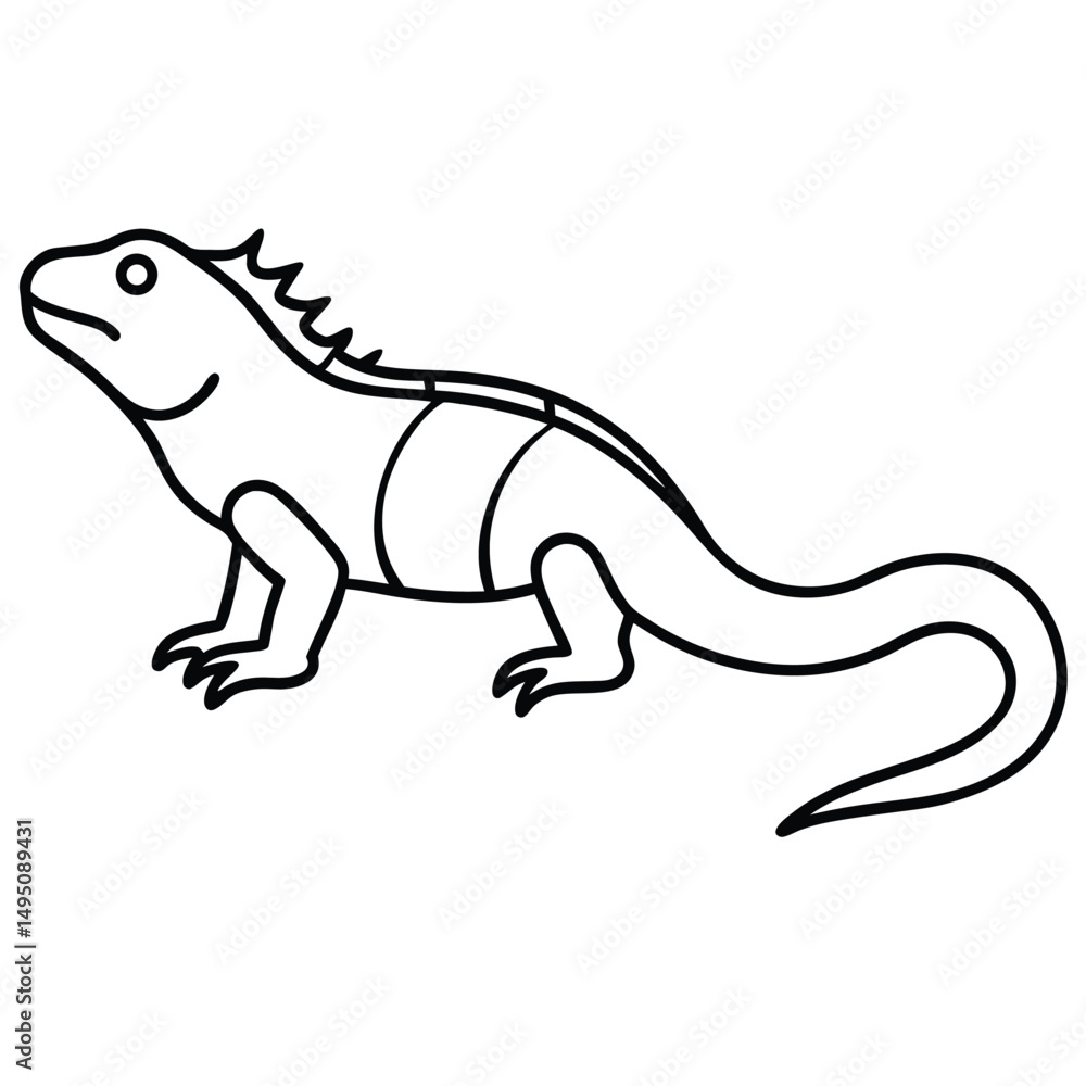 vector illustration of cartoon lizard vector illustration of cartoon lizard