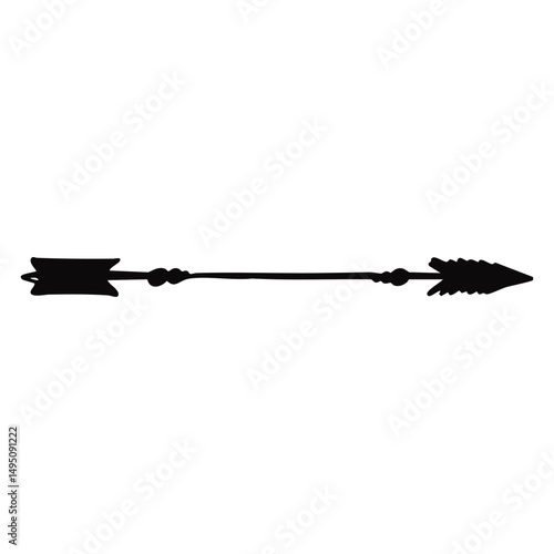 Stylized and Artistic Black Arrow Silhouette Design Perfect for Various Creative Uses