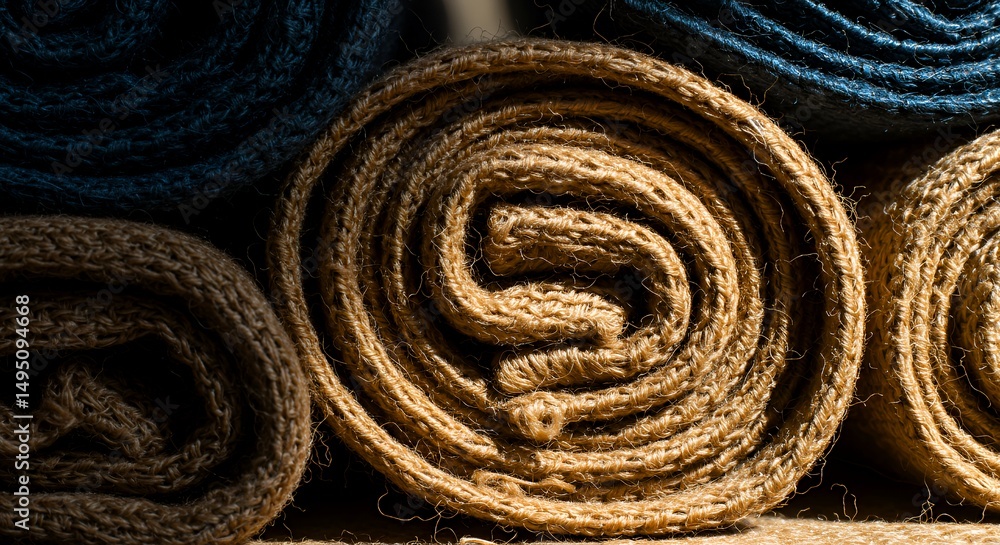 Fototapeta premium Rolled Fabric Texture Background