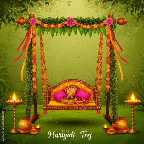 Happy Hariyali Teej Swing D...