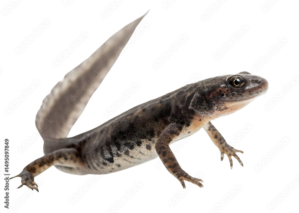 Naklejka premium Leopard gecko on white background