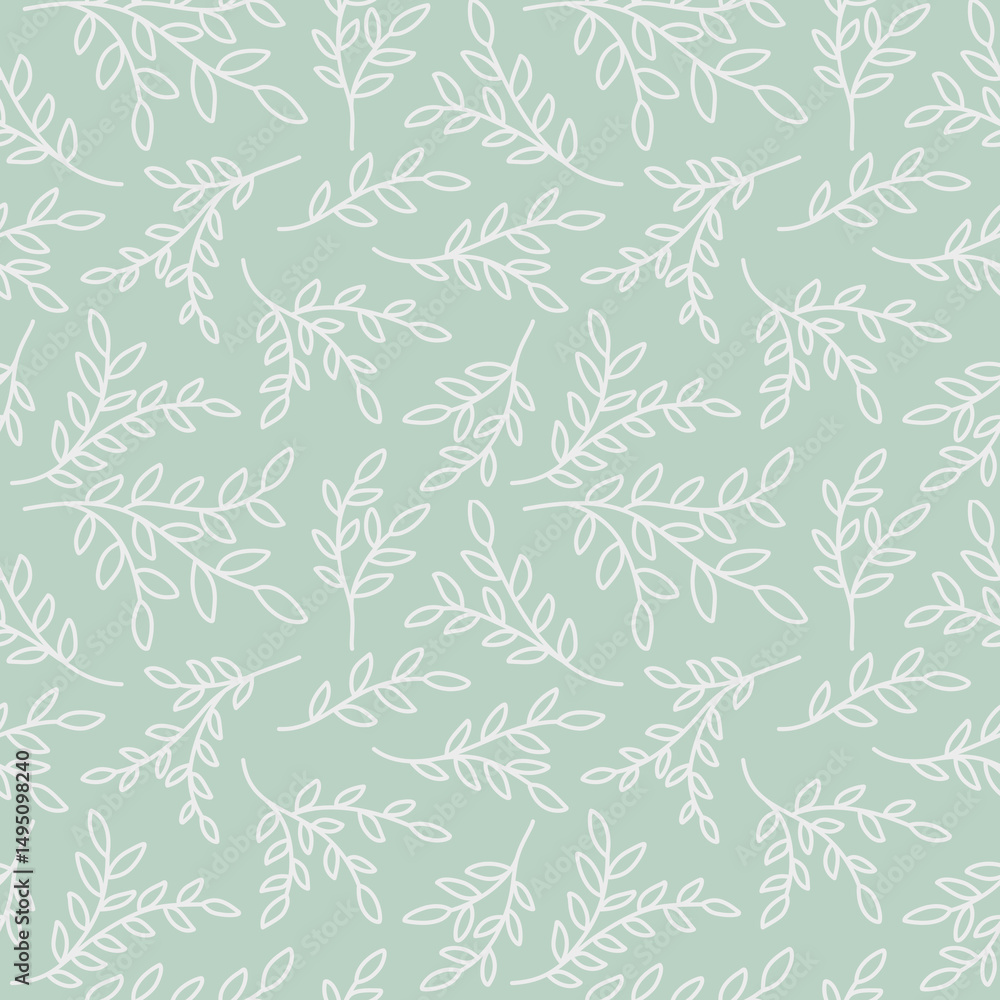 Fototapeta premium Seamless pattern of leaves