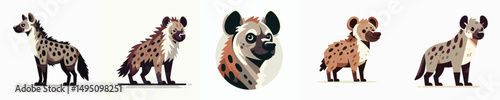 vector of a hyena