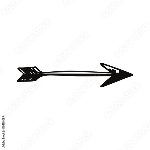 A creatively styled black arrow design suitable for various applications across industries