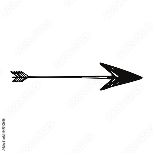 Stylized Black Arrow Design suitable for a variety of Creative Projects and endeavors