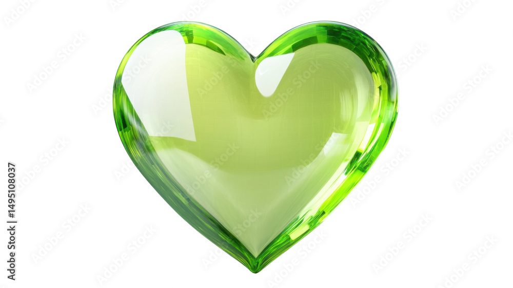 Heart-Shaped Green Leaf Isolated on White Background Heart-Shaped Green Leaf Isolated on White Background