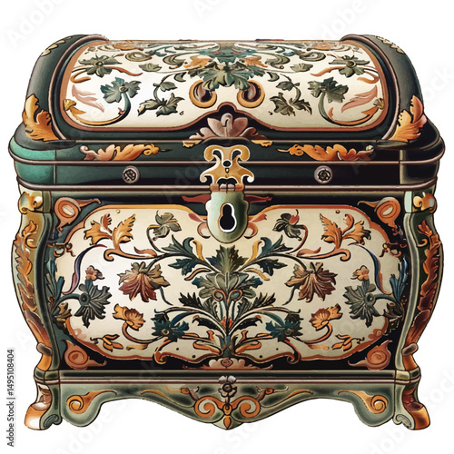  a highly detailed vector Chest