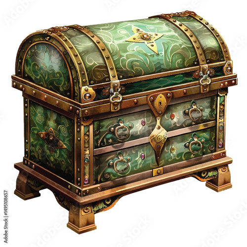  a highly detailed vector Chest
