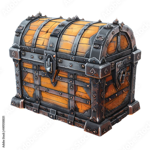  a highly detailed vector Chest