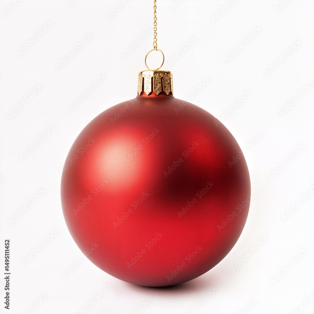 Set of festive Christmas ornaments in gold and red v Set of festive Christmas ornaments in gold and red v