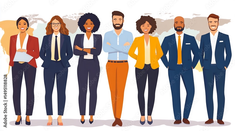 Obraz premium International business teams applying conflict mitigation bridge cultural communication gaps and strengthen global collaboration strategies