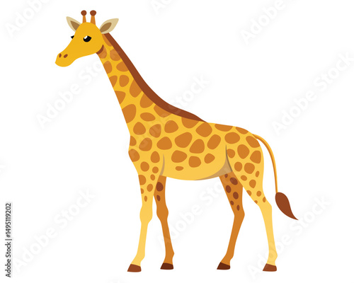 lifelike giraffe with its long neck and distinct spots