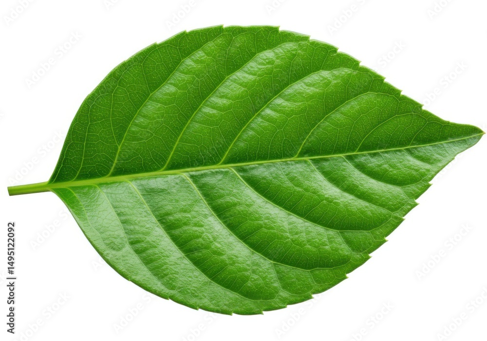 Obraz premium Green leaf isolated on white background
