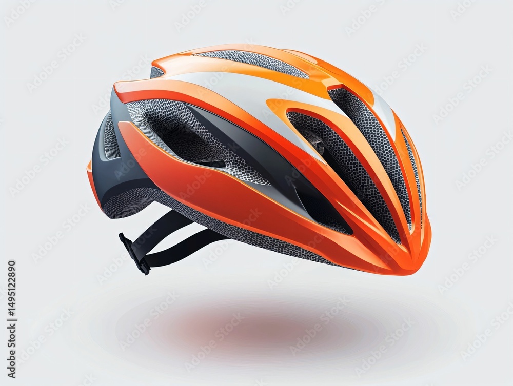 Fototapeta premium Orange Bike Helmet