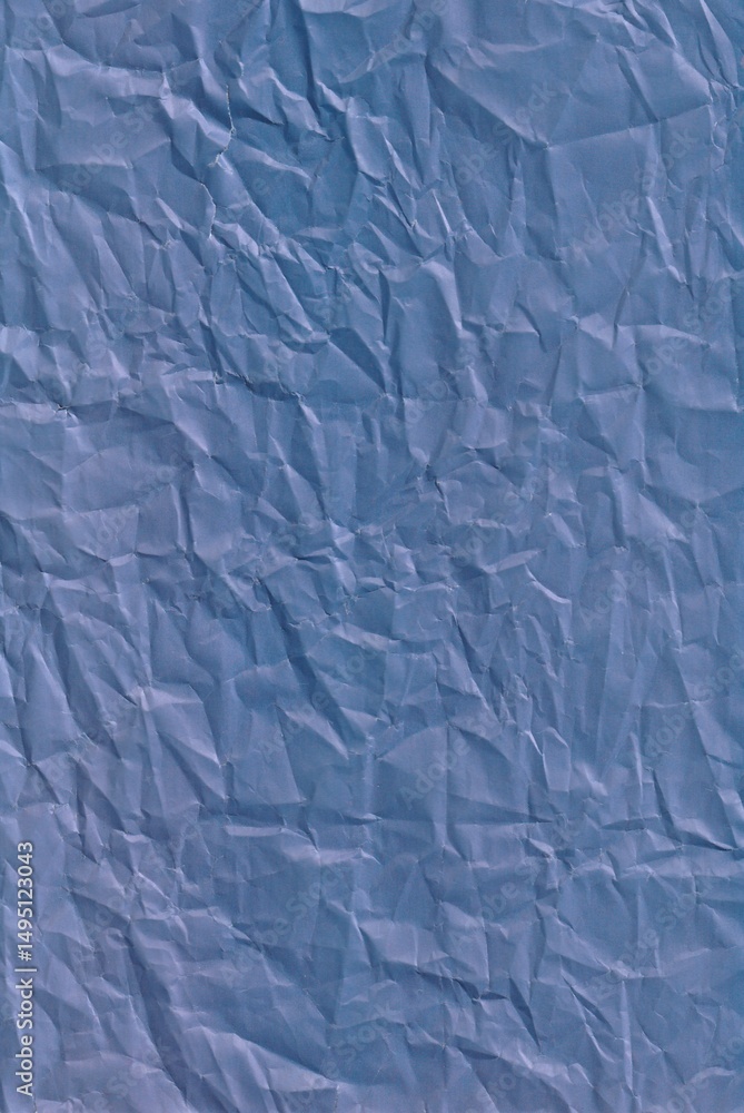Obraz premium Blue Crumpled Paper Sheet Texture