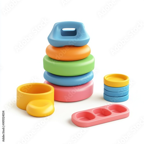 Wallpaper Mural Vibrant toy playdough set, creativity symbol. Torontodigital.ca