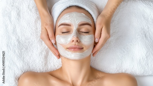 Relaxing facial treatment spa environment beauty session calm atmosphere close-up view wellness concept for ultimate self-care