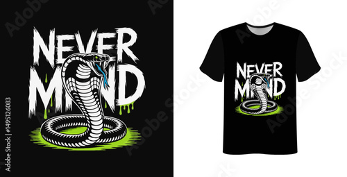 Black background t-shirt design concept with vector illustration of casual fashion apparel for print