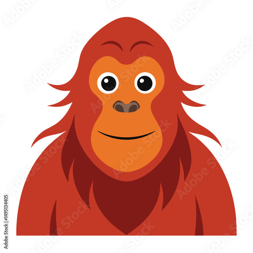 close up of a wise and dignified orangutan