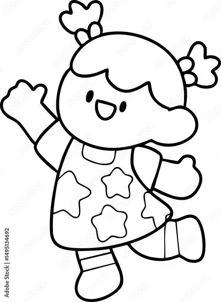 Cartoon Boys and Girls Elements Go to School Cartoon Boys and Girls Elements Go to School