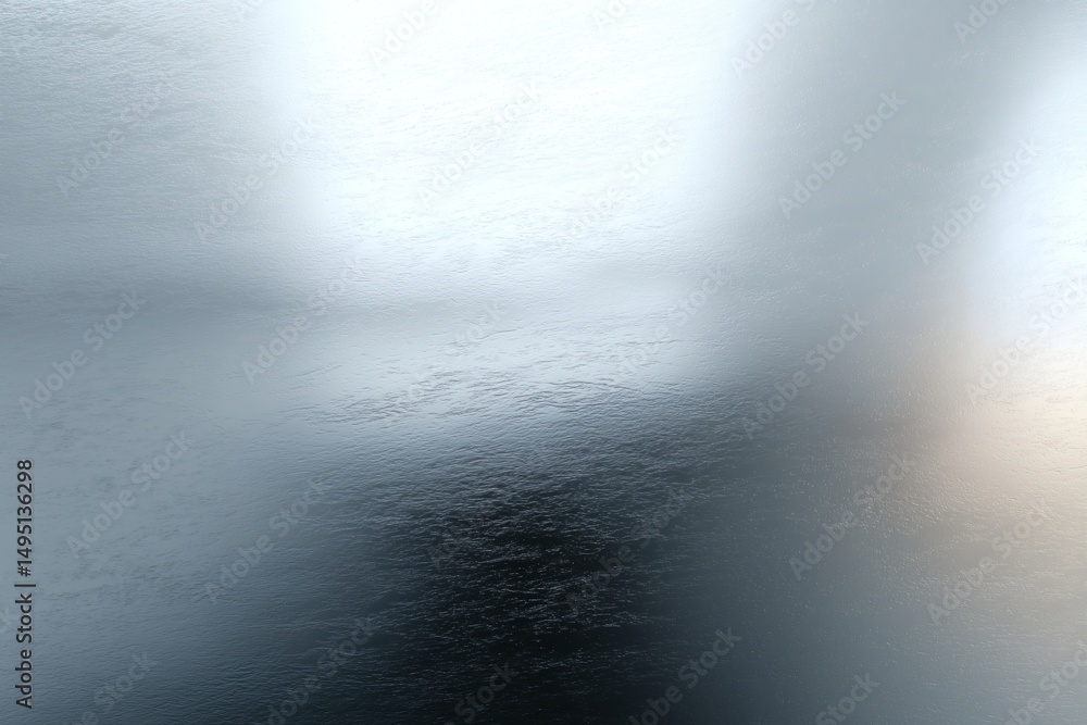 Fototapeta premium Subtle yet dynamic, the silvery surface catches and reflects light, suggesting movement and depth, an image that's soft and engaging.